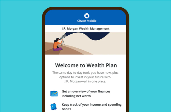 J.P. Morgan Wealth Management. Welcome to Wealth Plan. The same day-to-day tools you have now, plus options to invest in your future with J.P. Morgan—all in one place.