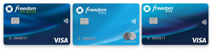 Freedom Unlimited, Freedom Flex, Freedom Rise credit cards