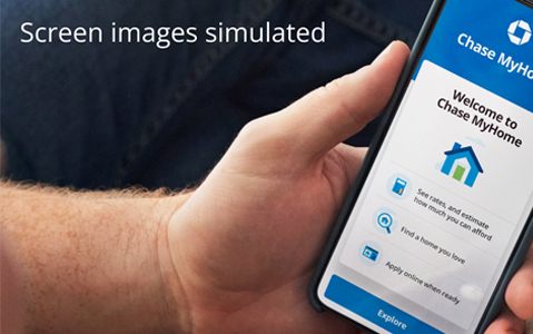 Chase MyHome dashboard on mobile (screen images simulated)