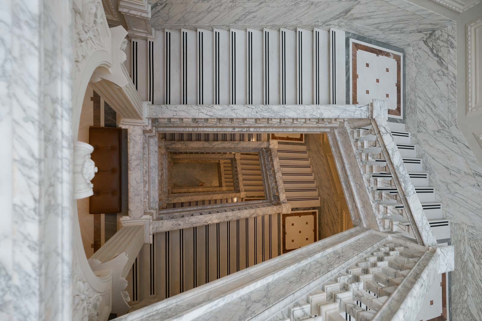 View of winding staircase