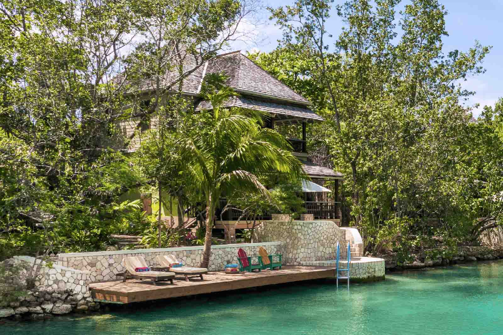 The dock at Goldeneye in Jamaica