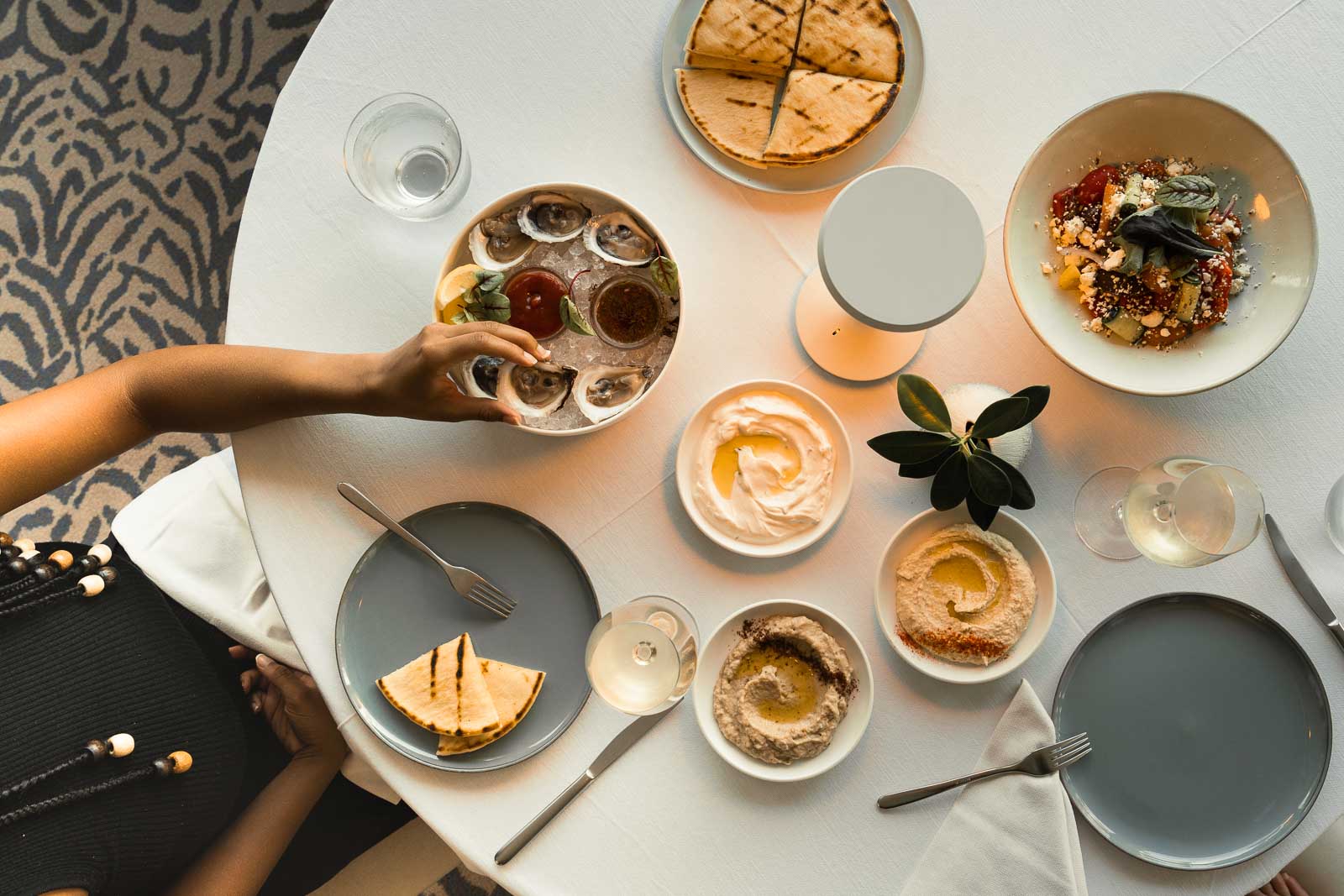 Appetizers at resort restaurant