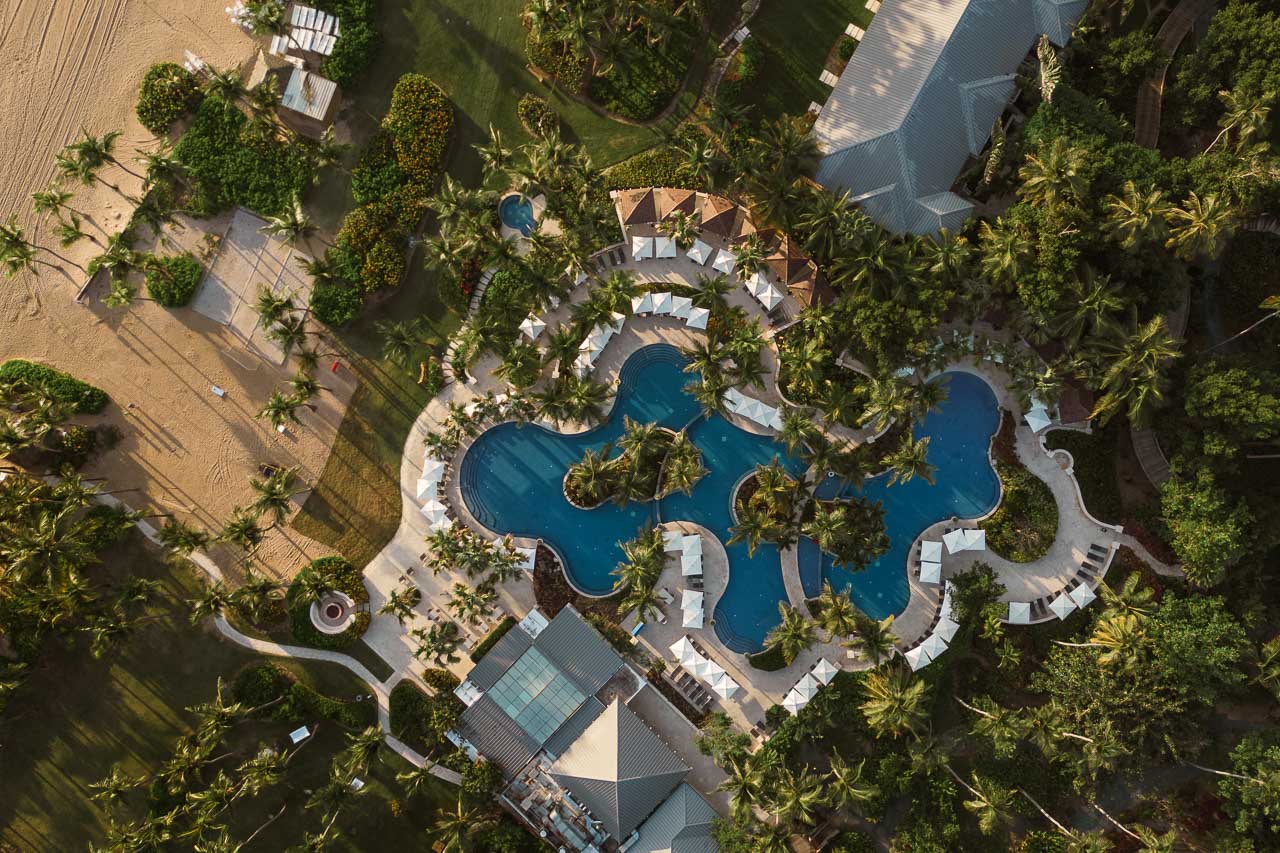 Aerial view of pool