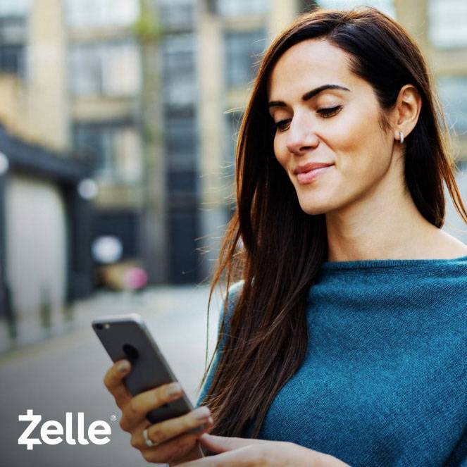 Sign in to quickly recieve or send payments with Zelle; Zelle logo